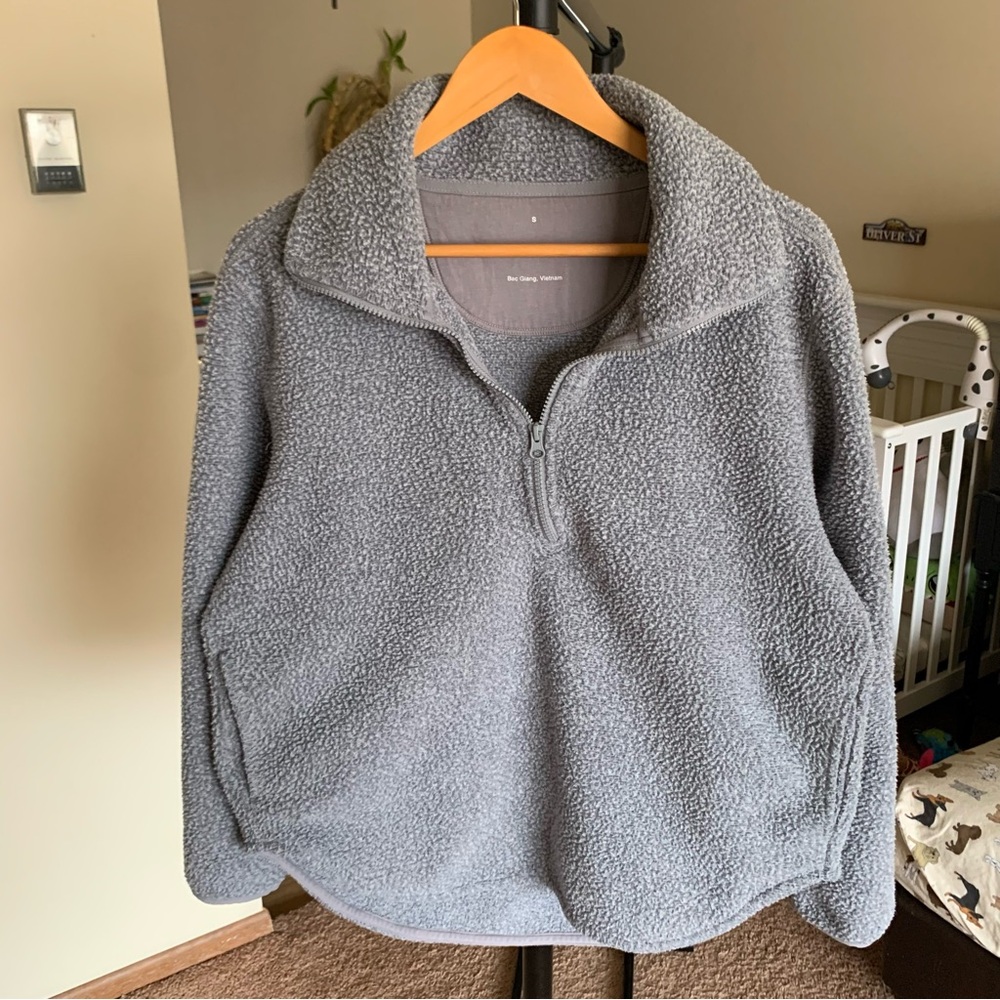 Everlane The Renew 1/2 Zip Pullover Fleece Sweater Small